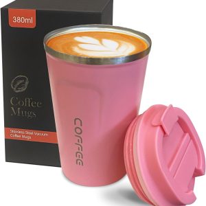 Yinbaoge Reusable Thermal Coffee Cup with Lid for Hot Tumblers & Water Glasses