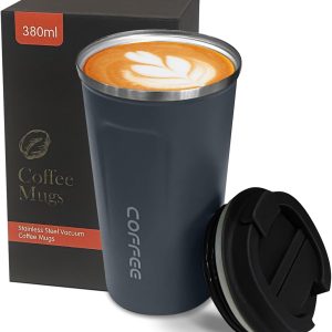 Yinbaoge Reusable Thermal Coffee Cup with Lid for Hot Tumblers & Water Glasses